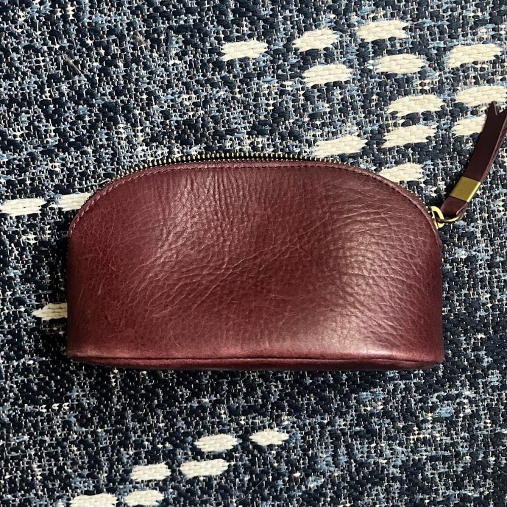 madewell The Makeup Pouch, Dark Cabernet